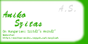 aniko szitas business card